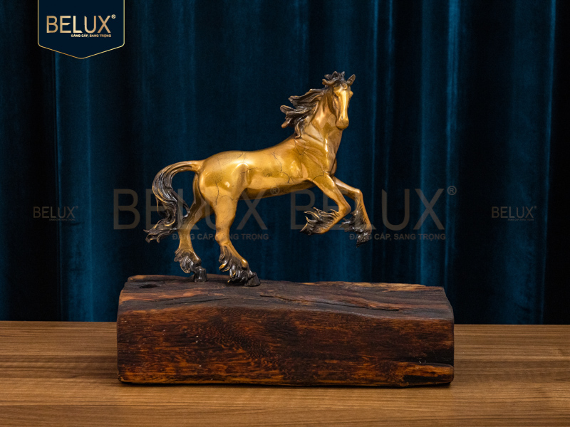 Tượng Ngựa bằng đồng decor 31x12x30cm